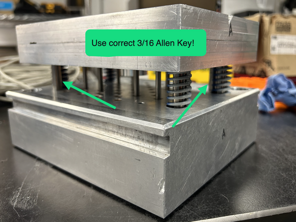 This process can be difficult with so many parts needing to align. The easiest process we've figured out is to place the pin plate on the table and then put the mud plate on top, wiggling it to seat all the pins using the weight of the mud plate. Once the pins are seated, it can be flipped and pressure can be applied from the pin plate top.