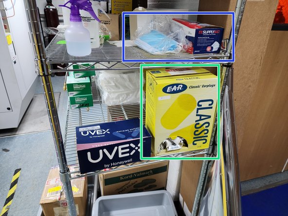 Eye protection can also be worn, but it is not required.