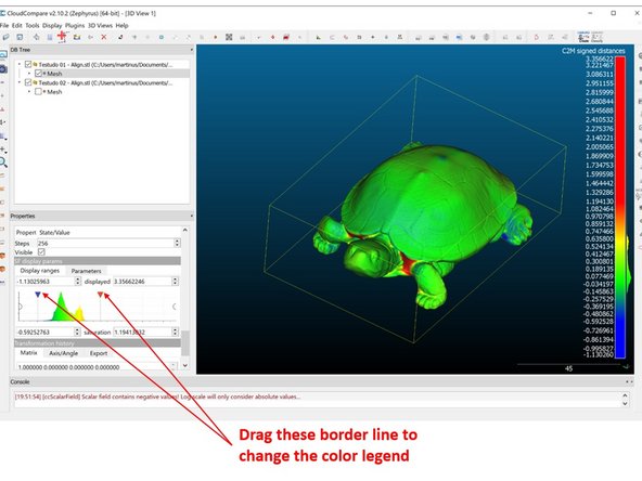 The region outside of the range will be shown with gray color