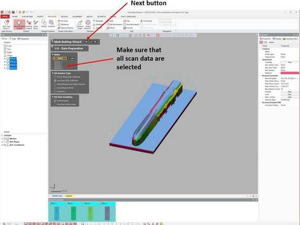 The data cleaning is part of the Mesh Buildup Wizard (Under Polygons) as shown in the first figure