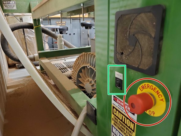 The location of both switches is on the back left of the machine.