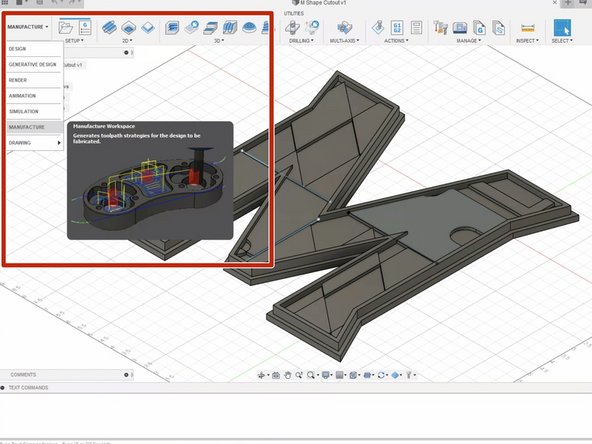 Open the M Shape Cutout in your Training user Folder