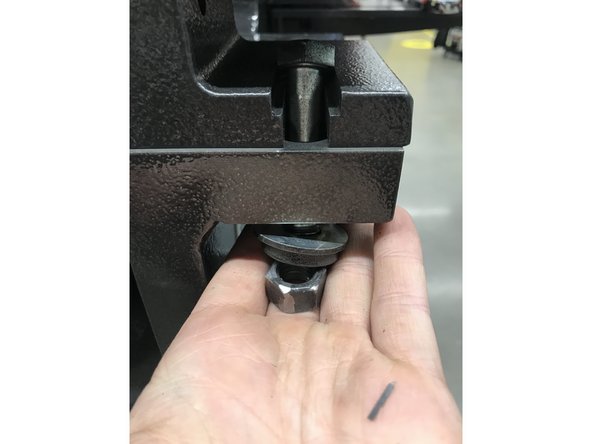 Then do up the bolts. Note the order of the washers. Make sure the bolts are loose for later alignment