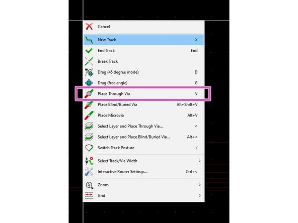 Clicking in empty space will create a point that the trace must pass through