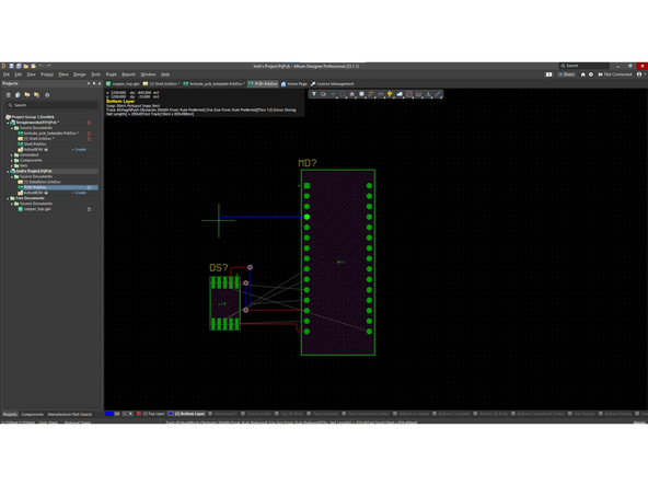 The room is a pink box that is a holding area for just imported components.  Take note that there are thin grey lines connecting the ends of the components to other components.