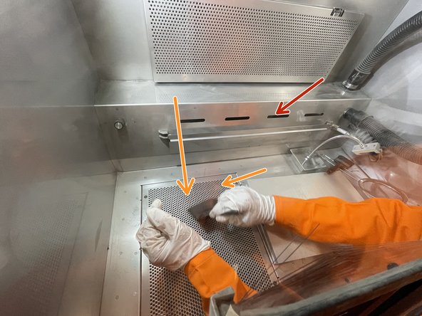 Part excavation is the hardest part of powder removal -  be sure to use extreme caution and move slowly