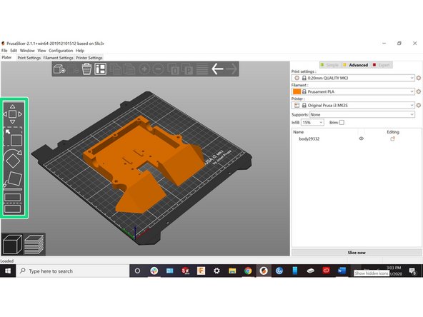 Select different machine options in the top right corner
