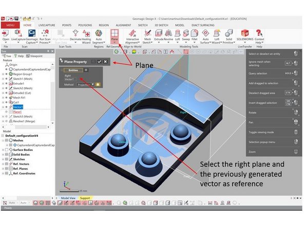 The vector can be created by using Vector feature at the top window under Home