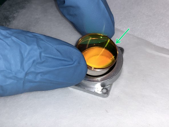 The lens has a curved and flat side