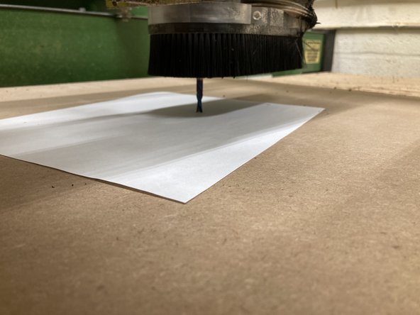 Now move the spindle to the center of your work piece and zero the Z axis by using the &quot;page up&quot; and &quot;page down&quot; buttons on the keyboard with a sheet of paper separating the tool end to the top of your work piece, same as manual leveling of a 3D printer. Once completed, click on &quot;Go To Zeros&quot;