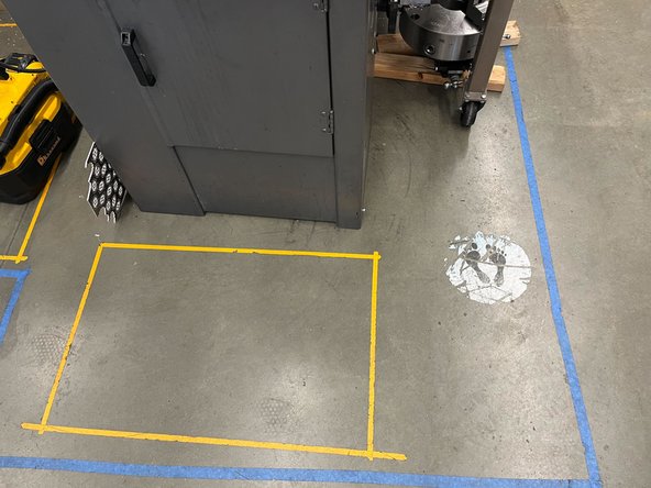 The machine and floor should be clean now!