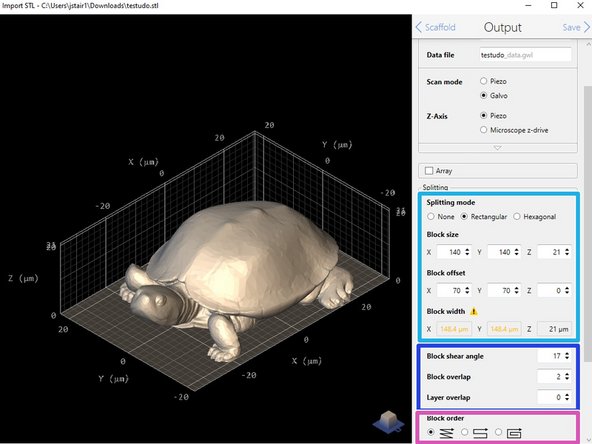 Rectangular splitting mode is easier to use than hexagonal, but hexagonal is more efficient for printing large parts.