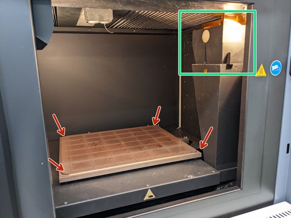 Platen - This is where the disposable BUILD plates are placed