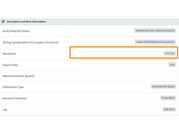 Customers can specify a layer height for their order. This is called 'Resolution' in Papercut.