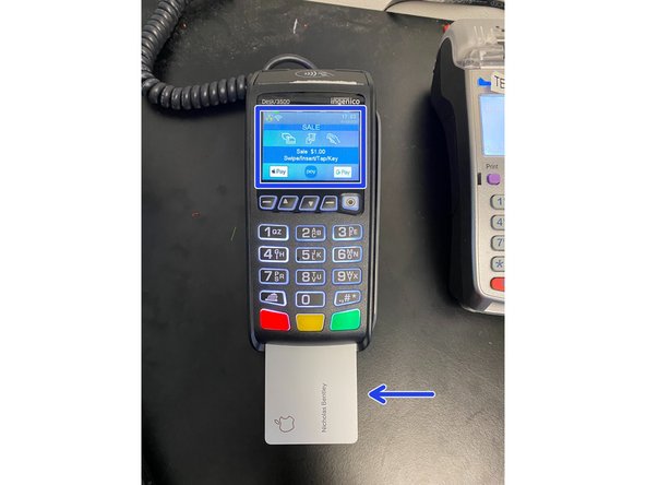 Enter the sale amount using the keypad. There is no need to type decimal places, the terminal will insert them for you.