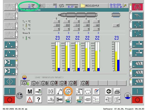 Issue: Machine takes an unusually long time to preheat (standard time is ~20 minutes), or some temperature bars in the heating zones section of the interface exceed the target threshold while others have not yet reached it.