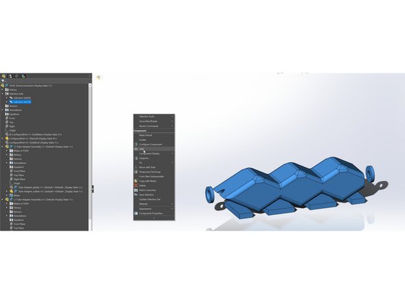 Hide the material selection set that was just exported.