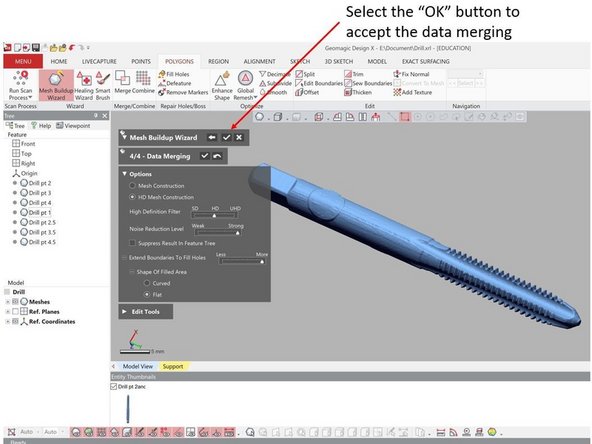 Use HD mesh construction for the data merging