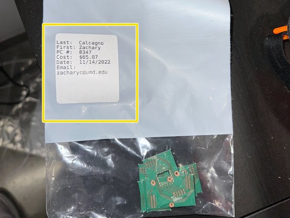 Click Print label to print a label from the label printer behind the front desk and stick it on the bag