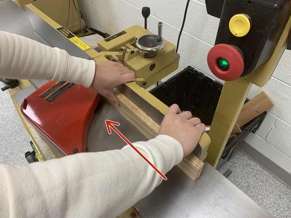 Place jointed face against fence.