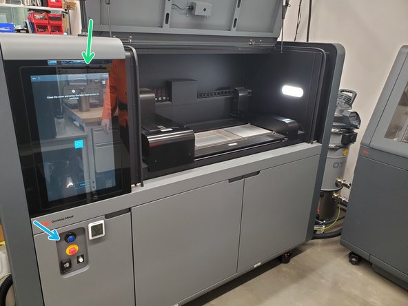 There are three utility cabinets on the DMS printer