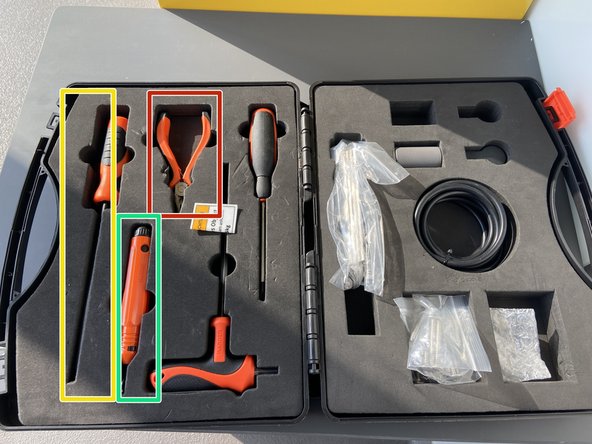 Parts that come off the Wazer will almost always need some sort of post processing. In the Wazer cabinet, there is a toolbox that comes prodived with the Wazer