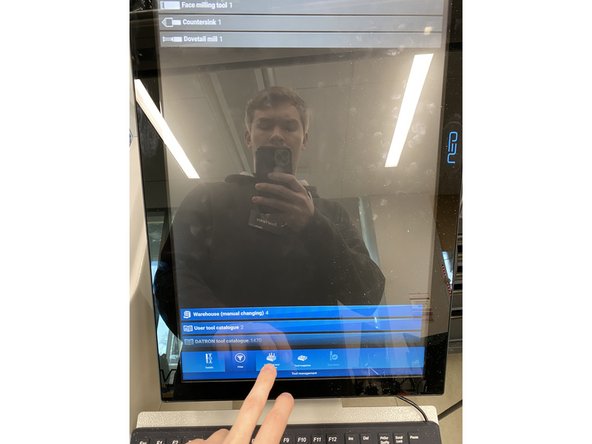 Once in tool management, click on graphical tool magazine.