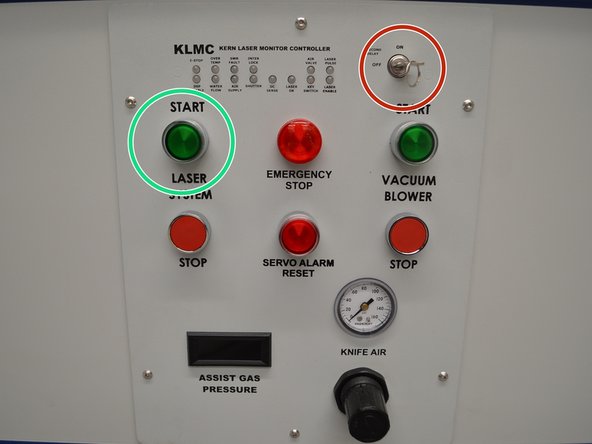 Press the Green start button