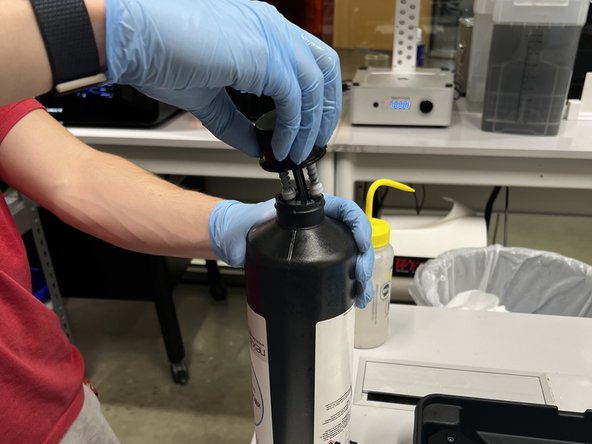 Locate the resin cartridge for the corresponding type of resin left in the tank. For example, If there is xMODEL15-White in the tank, use the xMODEL15-White cartridge.