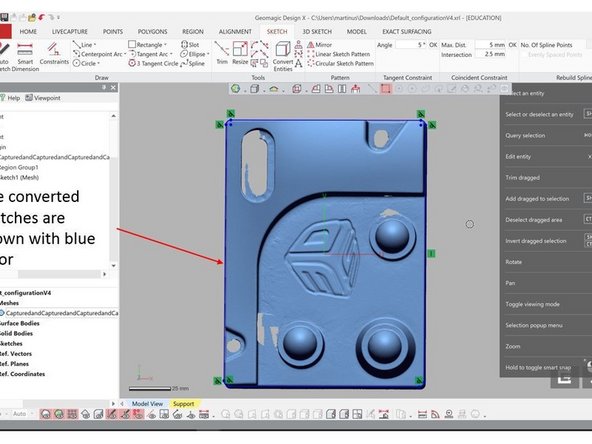 Use the cross-section sketches as reference and generate sketches on top of that