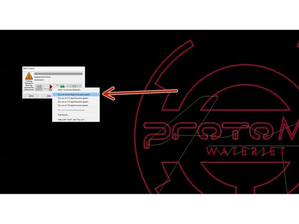 Watch the machine as it traces the path that it will follow