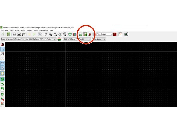 This will open the PCB layout editor and import your schematic