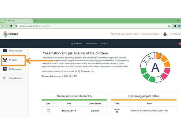 Select anywhere within the desired project card