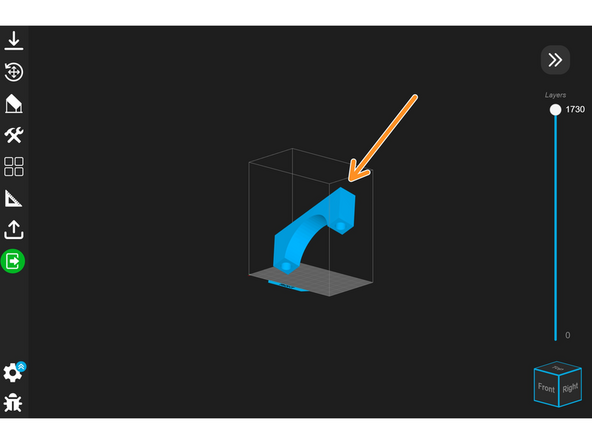 You are able to rotate parts about the X, Y, and Z axes of the bounding box using the circles surrounding them, allowing some larger parts to fit.