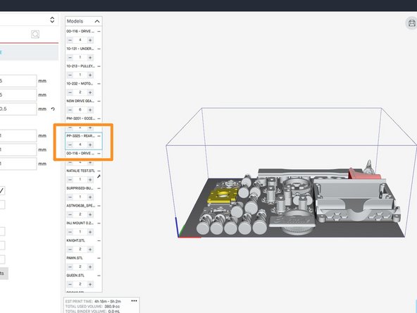 Change quantity in the left sidebar