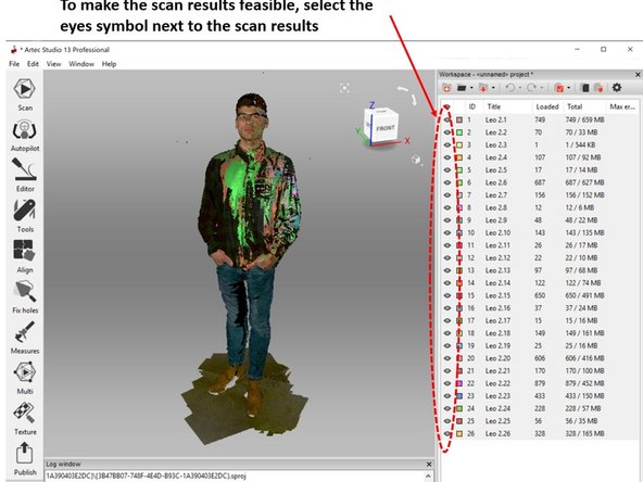 To load the scan results, right-click on the scan results and select Load scan as shown in the first figure