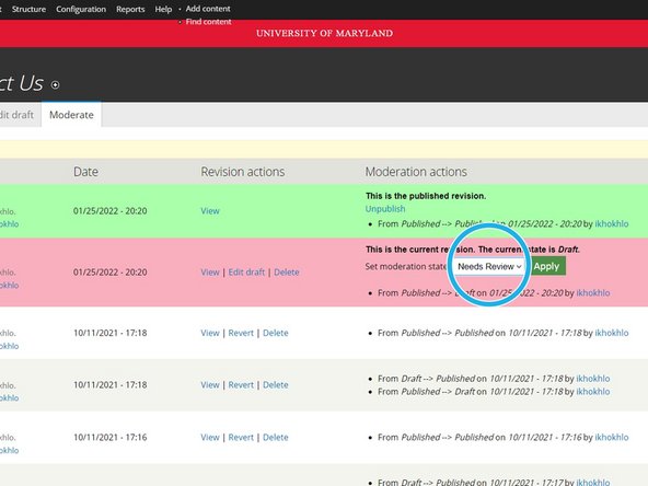 Click &quot;Moderate&quot;