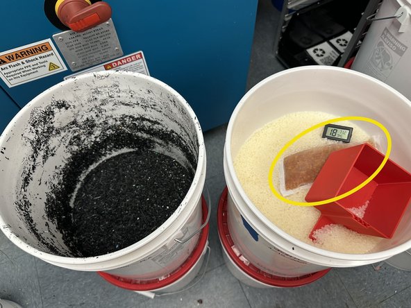 If you suspect a clog in the hopper throat or need to fully remove the hopper to clear old material, refer to Section 13 (“Clog in Throat of Hopper”) of the Common Failures Troubleshooting Guide.