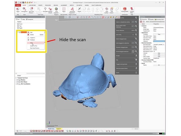 On many objects, you need to scan the bottom surfaces that are not possible to scan in the first orientation