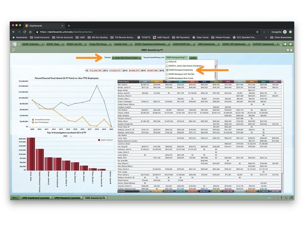 Filters are called dashboard parameters and are usually available via dropdowns at the top of a dashboard, as in the first picture.