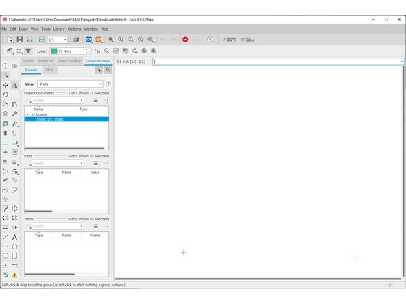 The schematic editor will pop up.