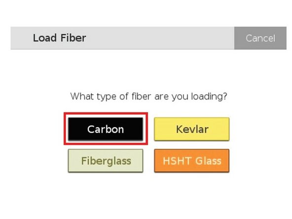 Select the fiber you are loading into your printer