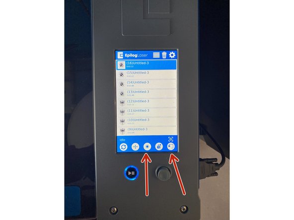 Use the preview button and the red dot laser to double check your work in the epilog dashboard and feel free to reposition your shapes and print to the Epilog again if it looks off.