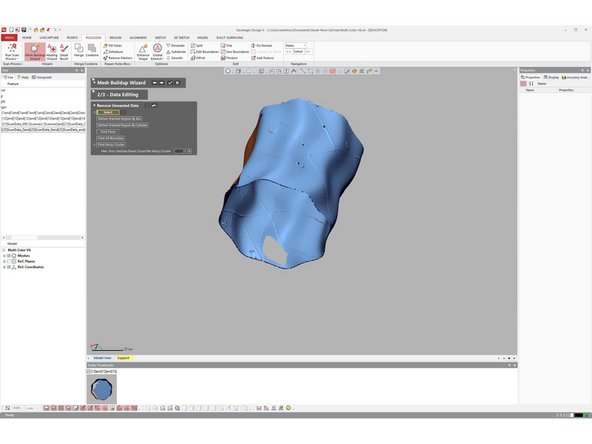 In case if you have a large hole or bump where the fill hole option cannot fill accurately, you will need to re-scan that particular area