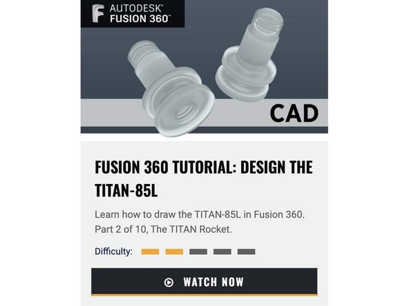 If you want to challenge yourself and CAD by yourself without the video, you can just download the Titan-85L drawing sheets here at https://myhub.autodesk360.com/ue28fdd8d/...