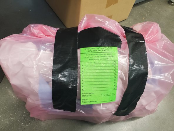 Metal powder is a hazardous waste product, so policies related to hazardous waste must be followed