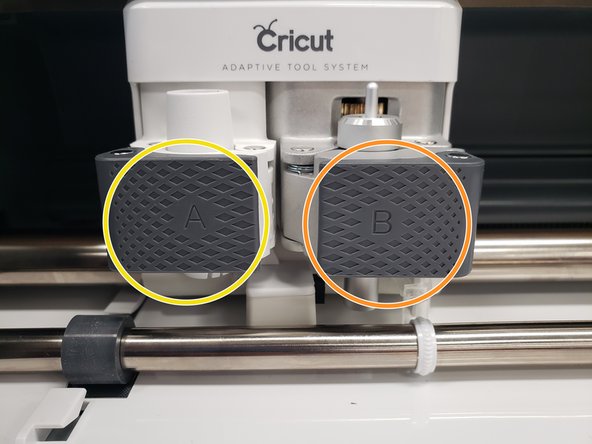 Make sure that the blade is set in place in Clamp B