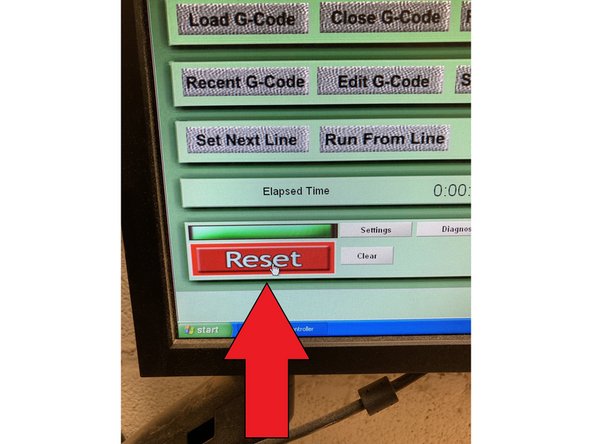 On the MACH application, hit the RESET button to sync the ez router to the computer