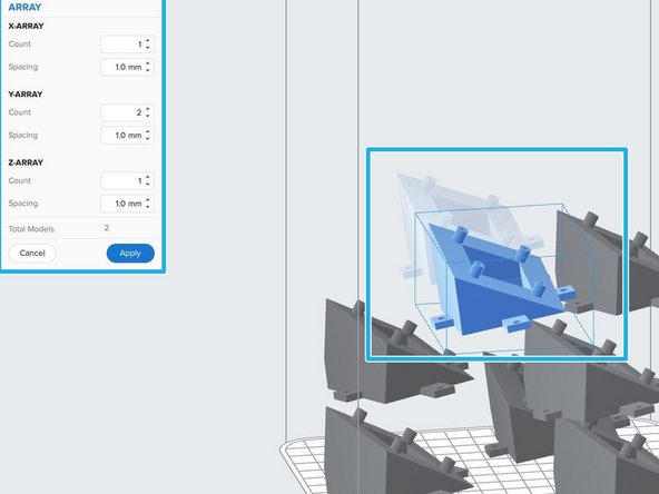 This is the amount of space between parts in the build chamber.