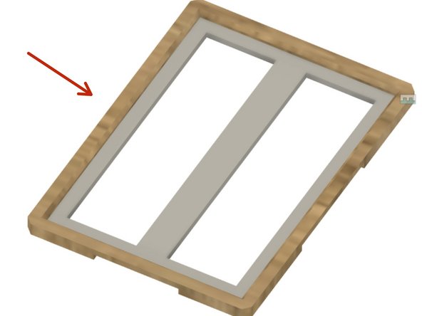 This image approximates the frame with an oak front and particle board backing